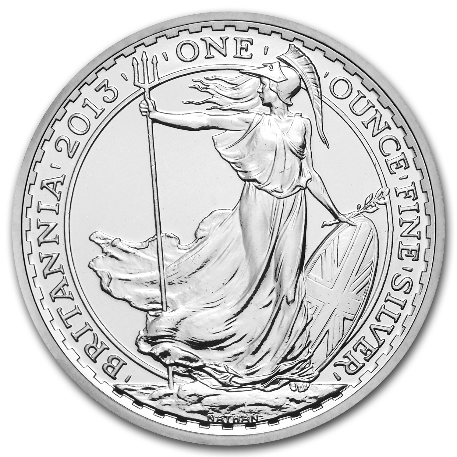 2013 Great Britain 1 oz Silver Britannia BU Coin
